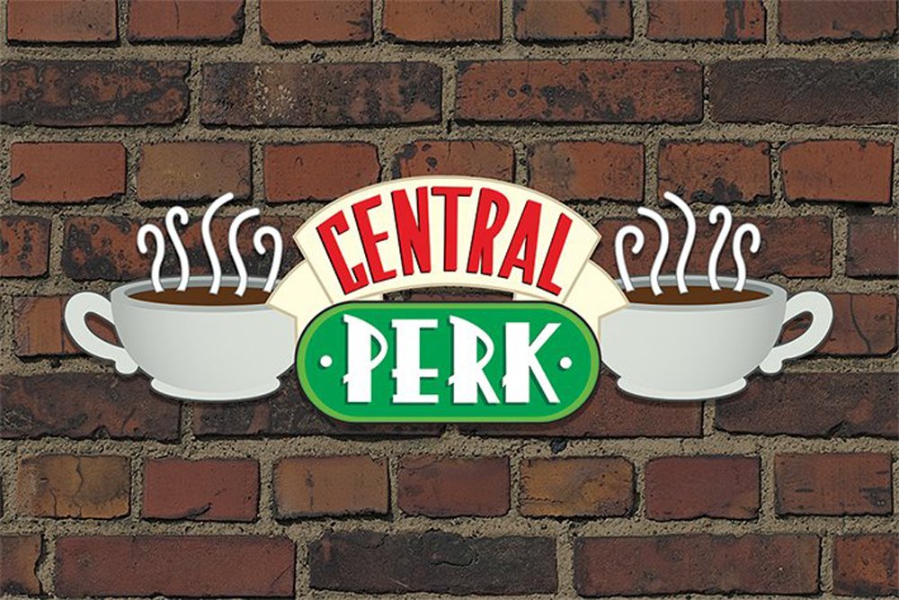 Empireposter 737557 Friends – Central Perk Brick Film Poster, Paper, Multicoloured, 36 "x 24 x 0.14