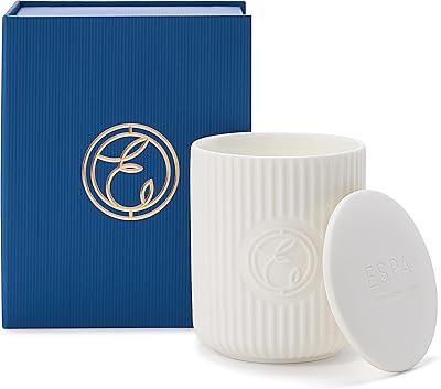 ESPA Frankincense & Myrrh Candle 240g | Limited Edition Christmas Aromatherapy with Tonka & Smoky Incense| Hand-Poured Natural Mineral Wax for Festive Luxury Gift | Up to 60-Hours Burn Time