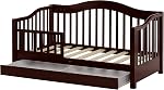 Dream On Me Lit de jour pour tout-petits en Espresso – Greenguard Or & Baby Safety Alliance certifié, conception basse à flottante, rail amovible de protection de sécurité, finition non toxique, comprend tiroir de rangement