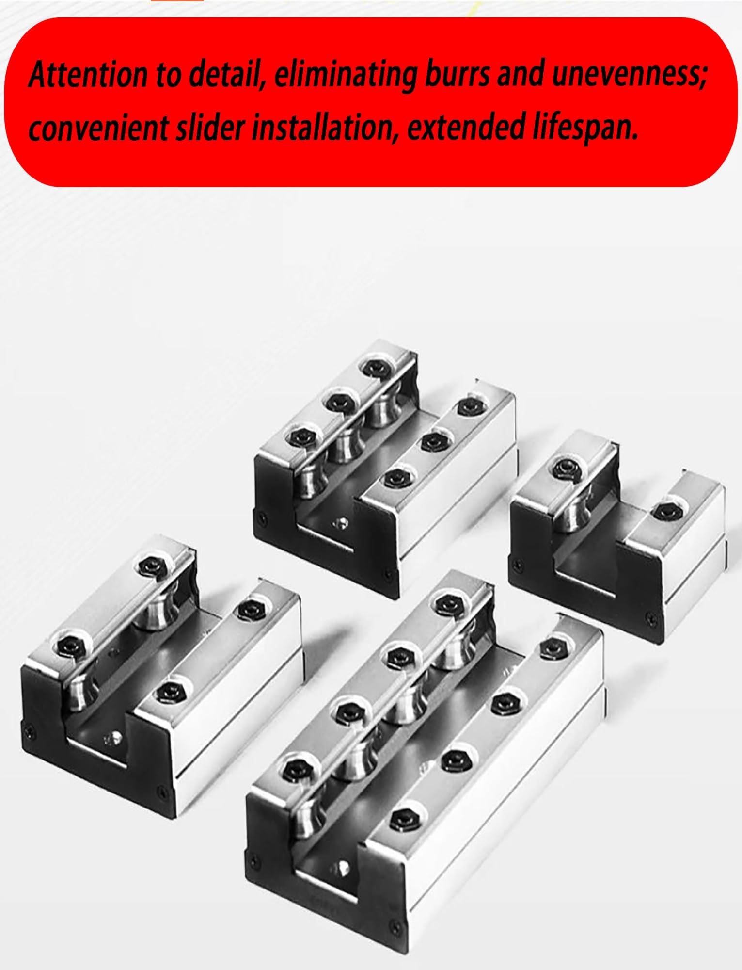 Suwak rolkowy ze stopu aluminium z blokadą, koło z rowkiem V do siłownika ruchu liniowego, części routera CNC