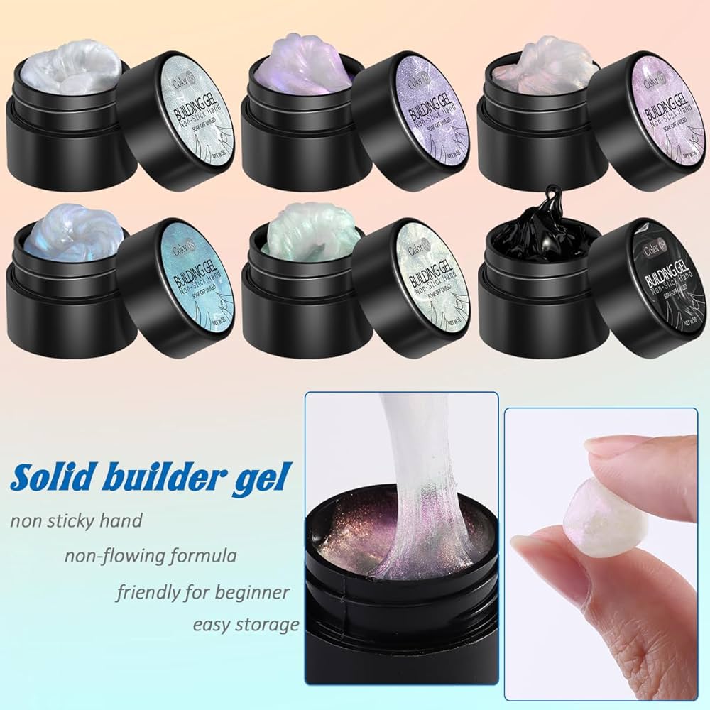 Amazon.com: Fcozpjk Solid Builder Gel Kit, 6 Colors Non