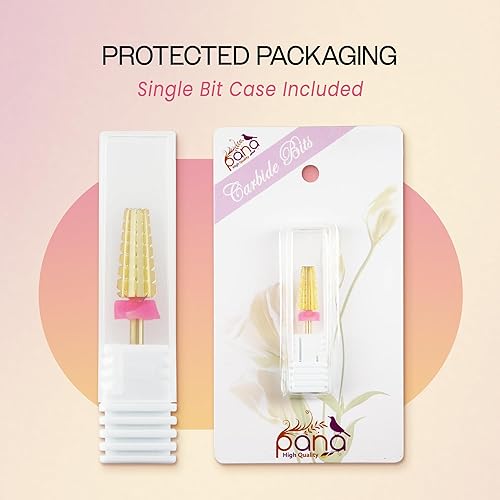 Miniatura 26 de PANA Broca de carburo de uñas 5 en 1 – Uso de rotación bidireccional para zurdos y diestros – acrílico de eliminación rápida o gel duro – vástago