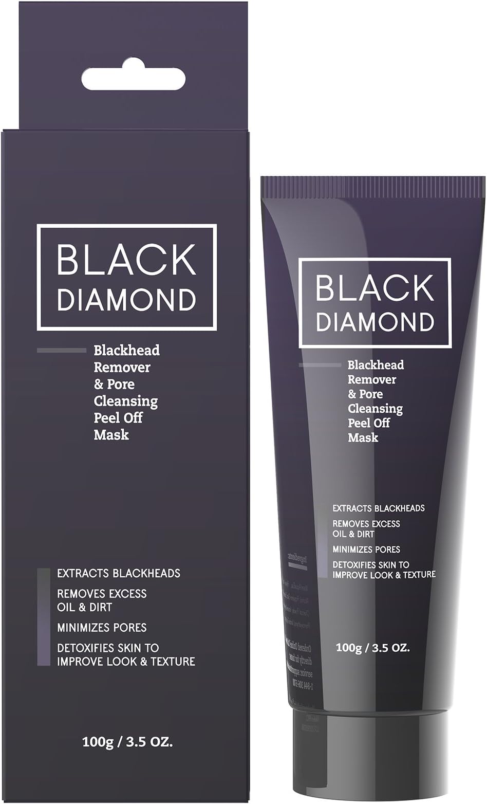 Charcoal Blackhead Remover - Best Blackhead Remover Mud Mask with Witch Hazel, Black Mask with Activated Charcoal that Effectively Removes Blackheads, Best Acne Treatment - Blackhead Peel by Mia Adora