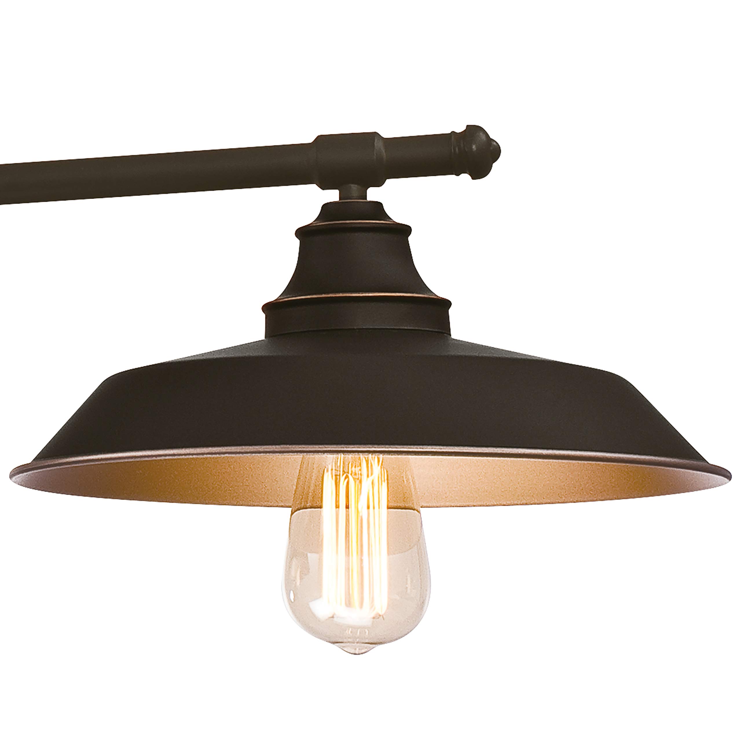 Westinghouse 6332540 Luminaire Suspendu à Poulies d'Intérieur à Trois Lampes, Verre/, Bronze Huilé,