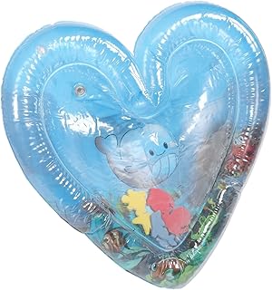 Toyvian Almofada De Água Inflável Tapete De Peixe Para Bebê Tapete De Brincar Cheio De Água Tapete Inflável De Água Para Crianças Tapete Inflável De Tempo De Barriga Almofada Sensorial De