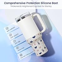 Vista 35 de Botas de silicona para Stanley, protector inferior de copa, accesorios para Stanley Quencher H2.0 FlowState Tumbler 20oz/20oz/30oz/Stanley Adventure