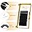 QUEWEL Easy Fan Lash Extensions 0.05mm C Curl Eyelash Extensions 11mm Single Lash Trays Matte Black Ultra Lightweight C CC D DD Curl Volume Lashes Self Fanning Lashes (0.05C 11mm)