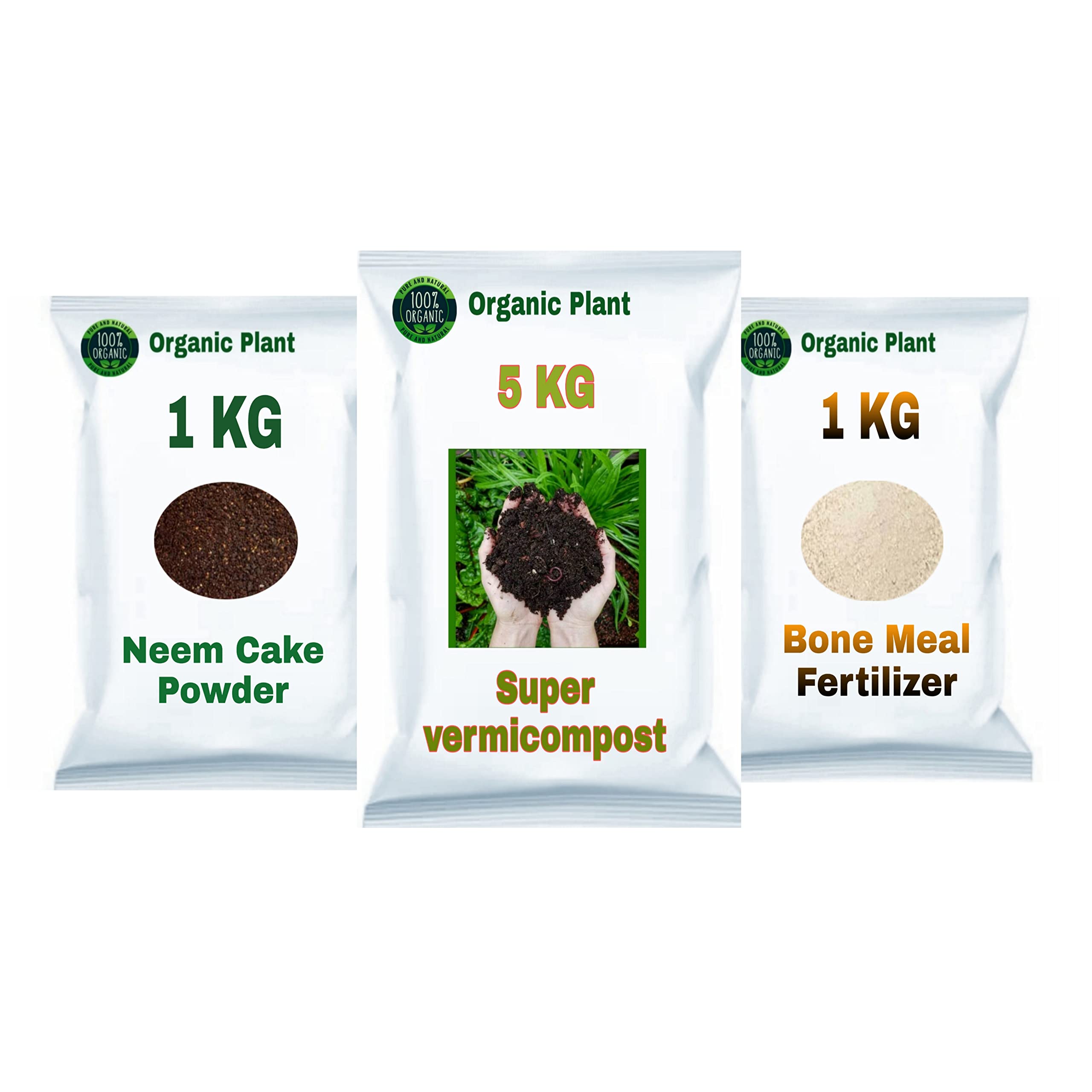 Fertilizer Combo – Super Vermicompost 5 KG + Neem Cake Powder 1 KG + Bone Meal 1 KG | Complete Organic Nutrition for Healthy Plants, Roots & Flowers-image-30