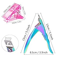 Vista 2 de 6 piezas de polygel de construcción rápida puntas de uñas clip rosa transparente extensión de dedo UV LED constructor puntas de uñas clips con 1