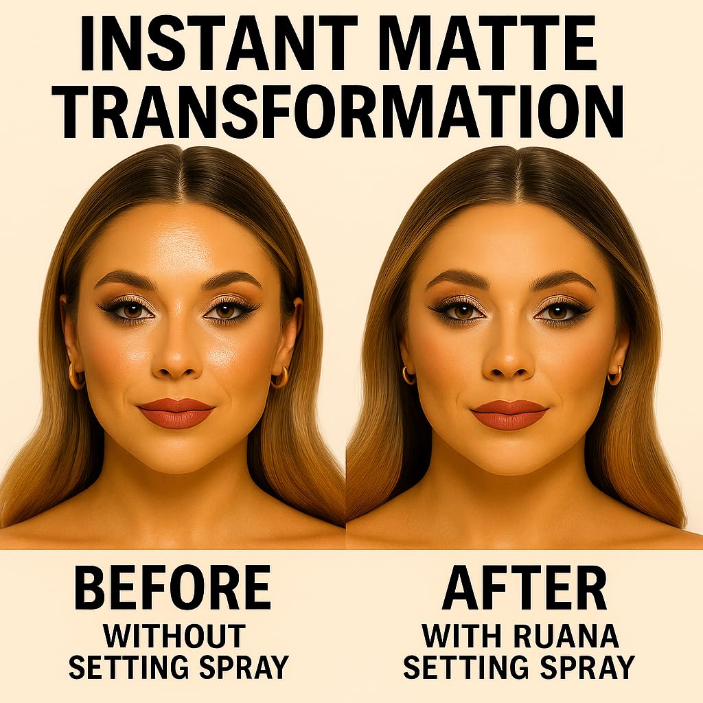 Ruana Makeup Setting Spray – Viral Matte Finish, 16-Hour Hold, Oil & Sweat Control Mist, 3.38 fl oz - Image 4