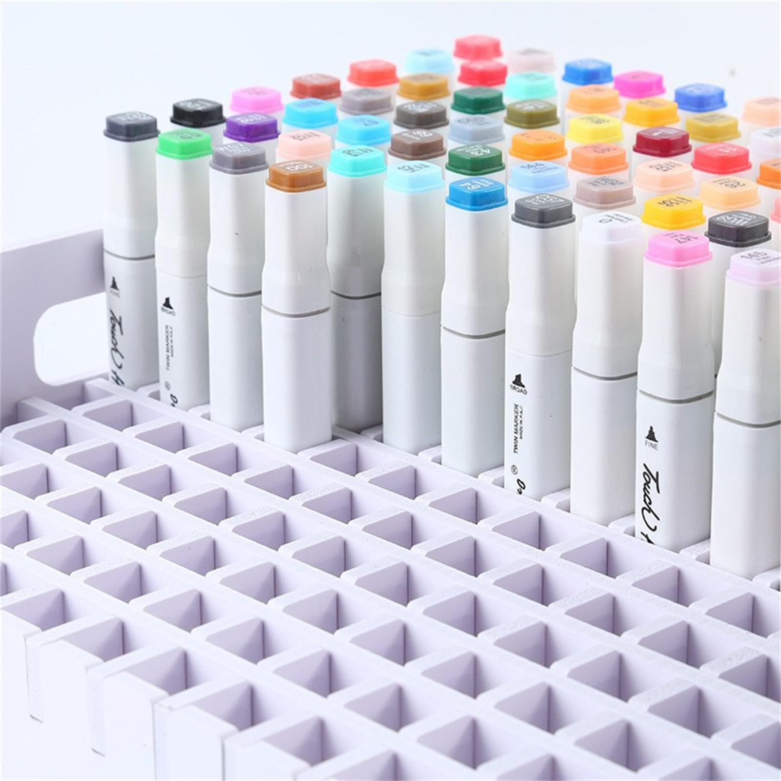 204 Slot Art Marker Organizers PVC Marker Stand Desktop Aufbewahrungsregal für Art Brush Pen Buntstift Aufbewahrungsregal