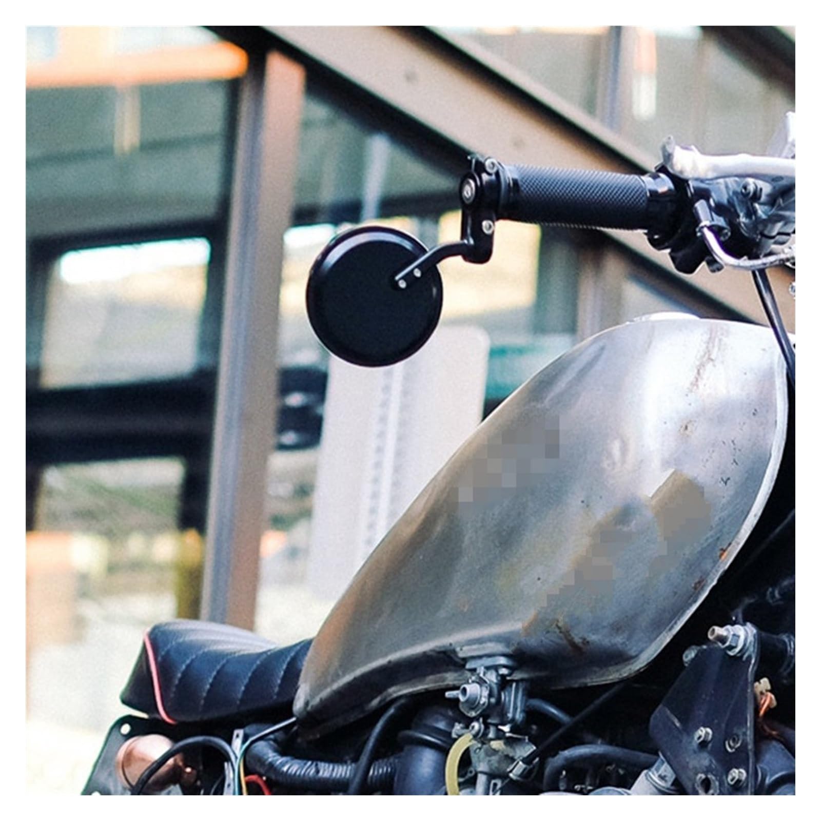 Motocicleta Retrovisores Espejo Retrovisor Para Motocicleta, Espejos Retrovisores Para Motocross, Rotación De 360 ​​grados, Espejo Elíptico Redondo Ajustable, 2 Unids/par Espejos Motocicleta Laterales