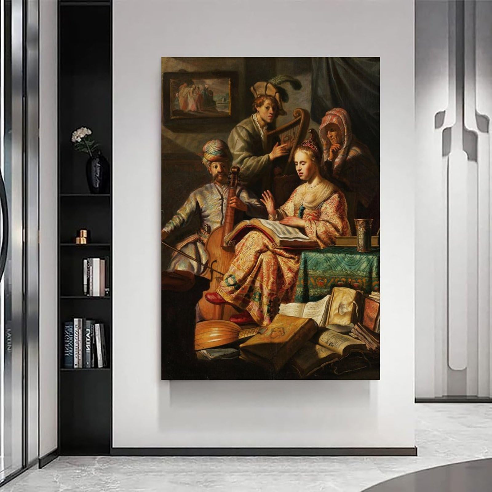Gerard Ter Borch Künstlerwerke Das Konzert-Poster, Leinwandbild, Wandkunst, Bilder für Heimdekoration, modernes Kunstwerk für jeden Raum, 40 x 60 cm