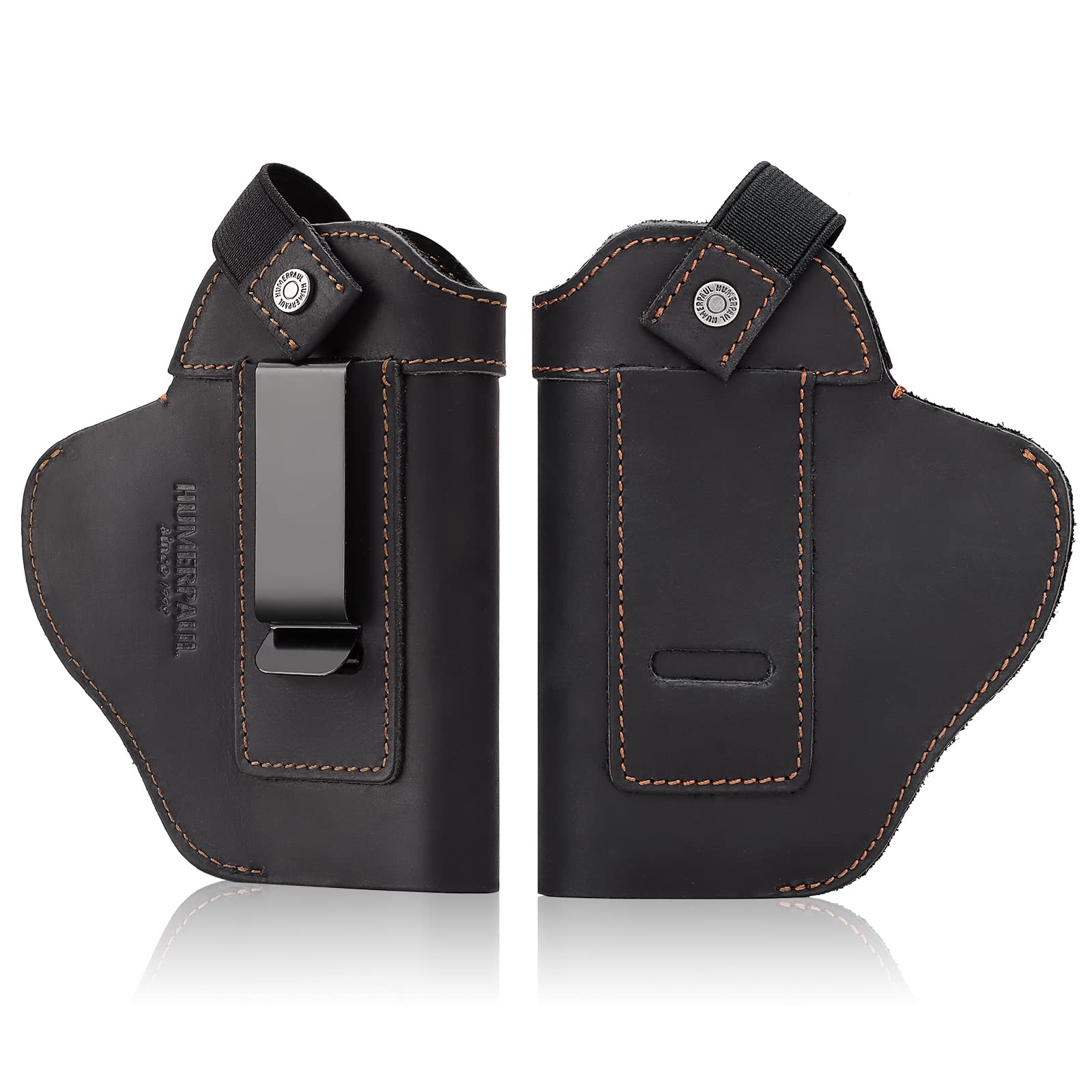 HUMERPAUL Leather Gun Holster, Concealed Carry Pistol Holsters for