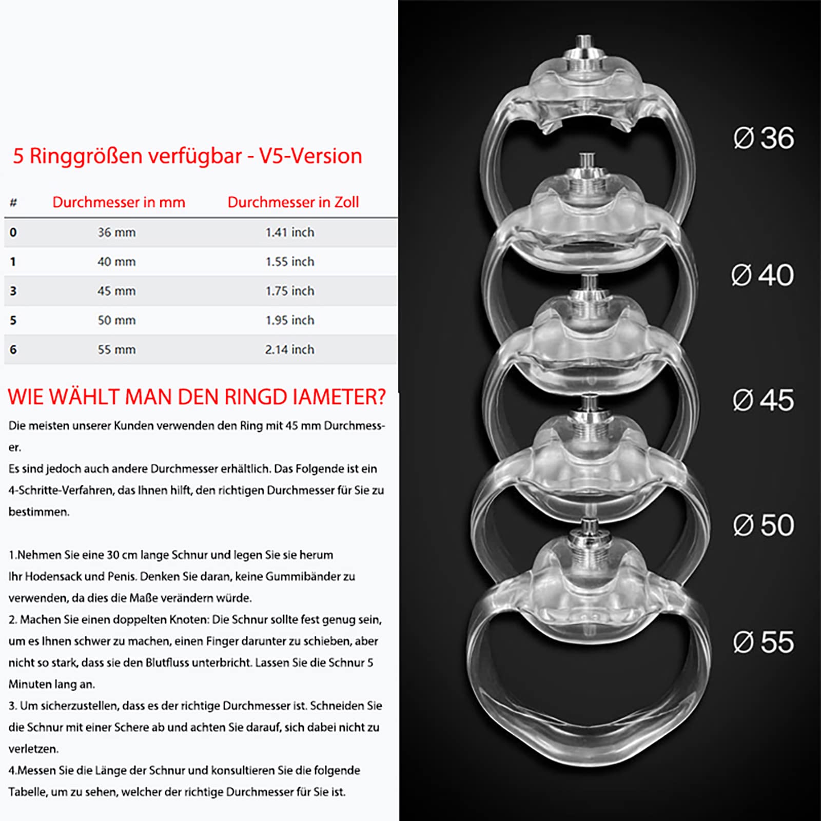 ZWFUN 2022 V5 Chastity Cage for Men Click Lock Male Chastity  
