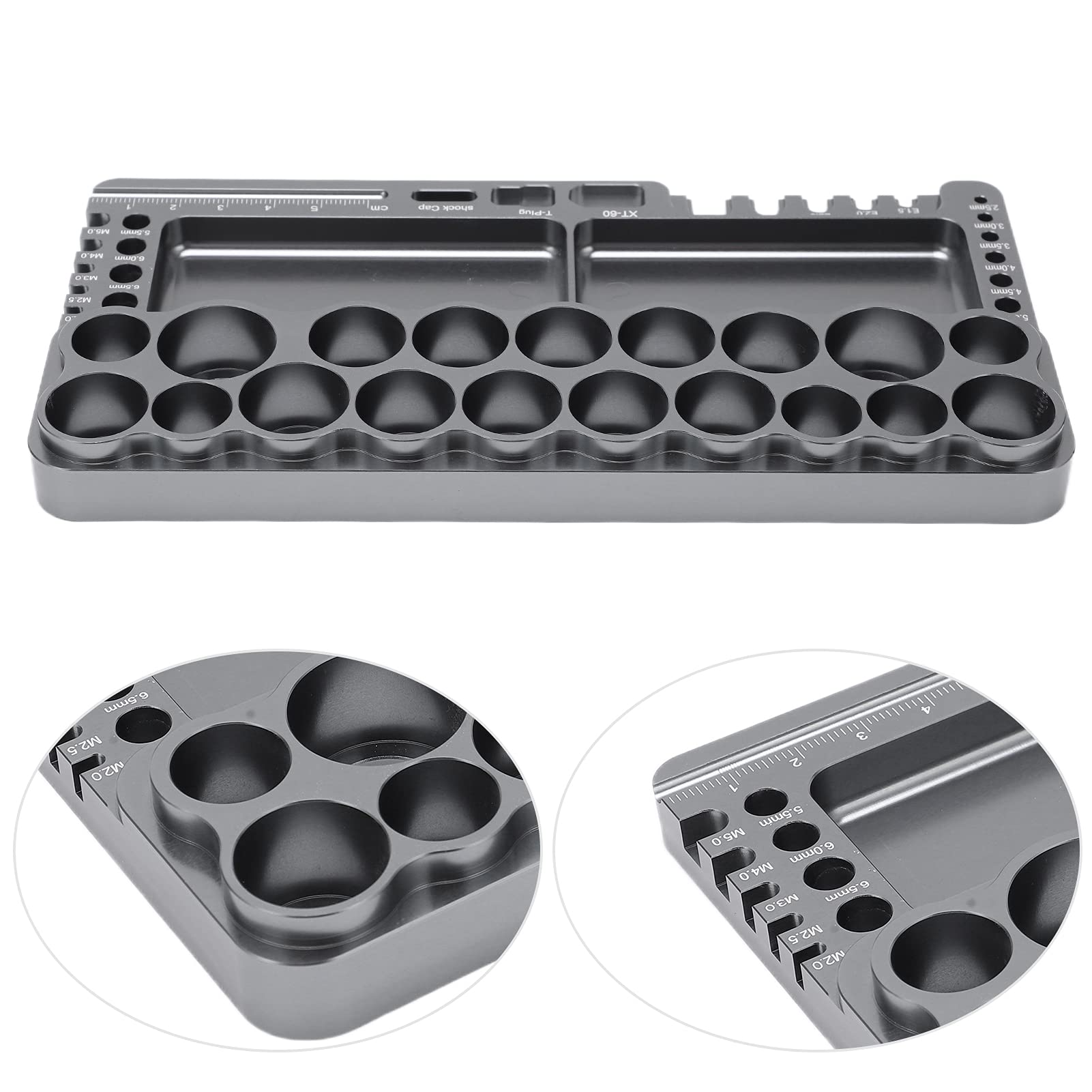 RC Tools Rack Uniwersalny wielofunkcyjny pilot do naprawy samochodów Części Organizator Stojak na ogólny samochód zdalnie sterowany RC Srebrnoszary