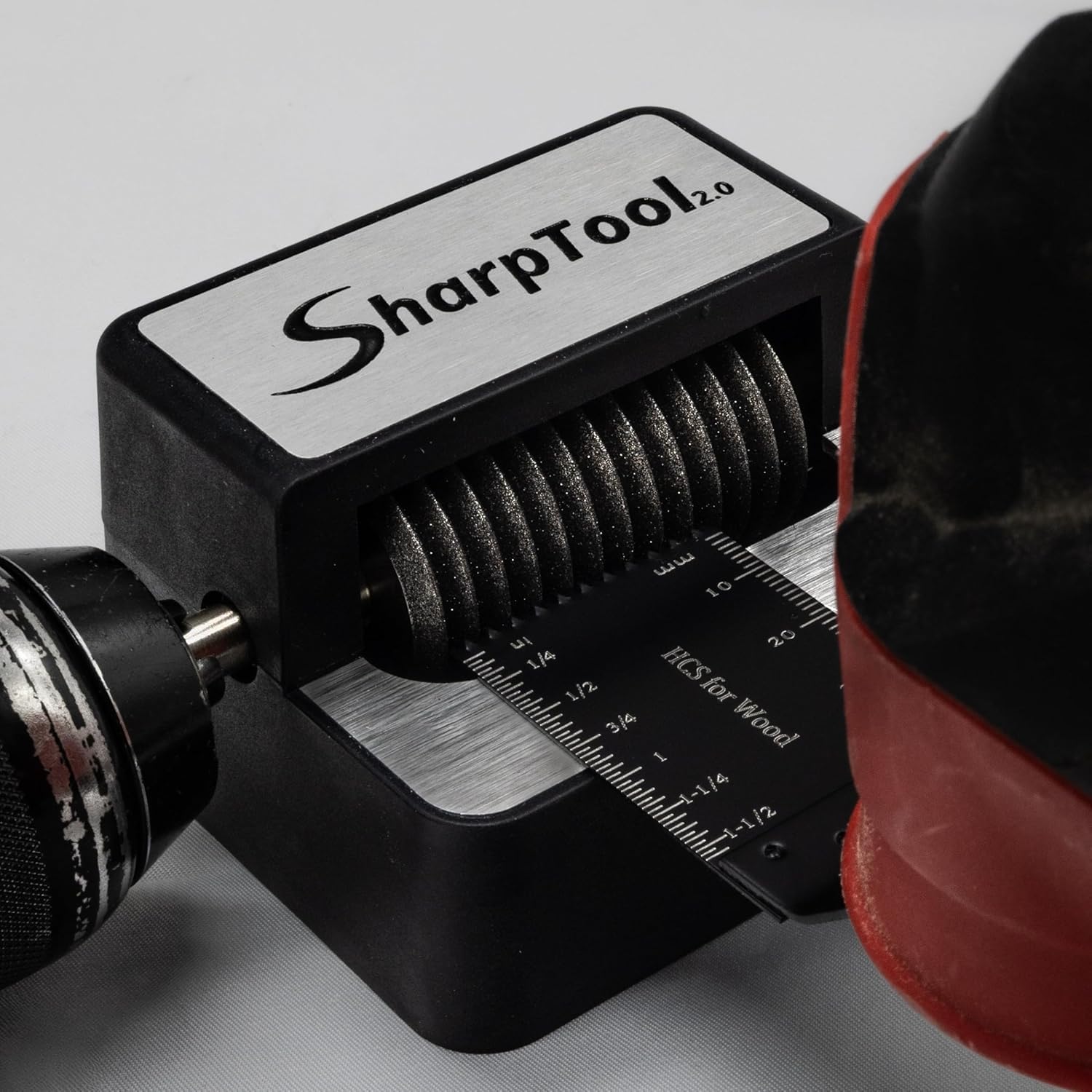 SharpTool 2.0 Afilador para Hojas de Sierra Multitool – Afilador de Precisión para Taladro para Afilar Hojas de Inmersión BIM, HCS y HSS, Accesorio para Herramienta Multifunción