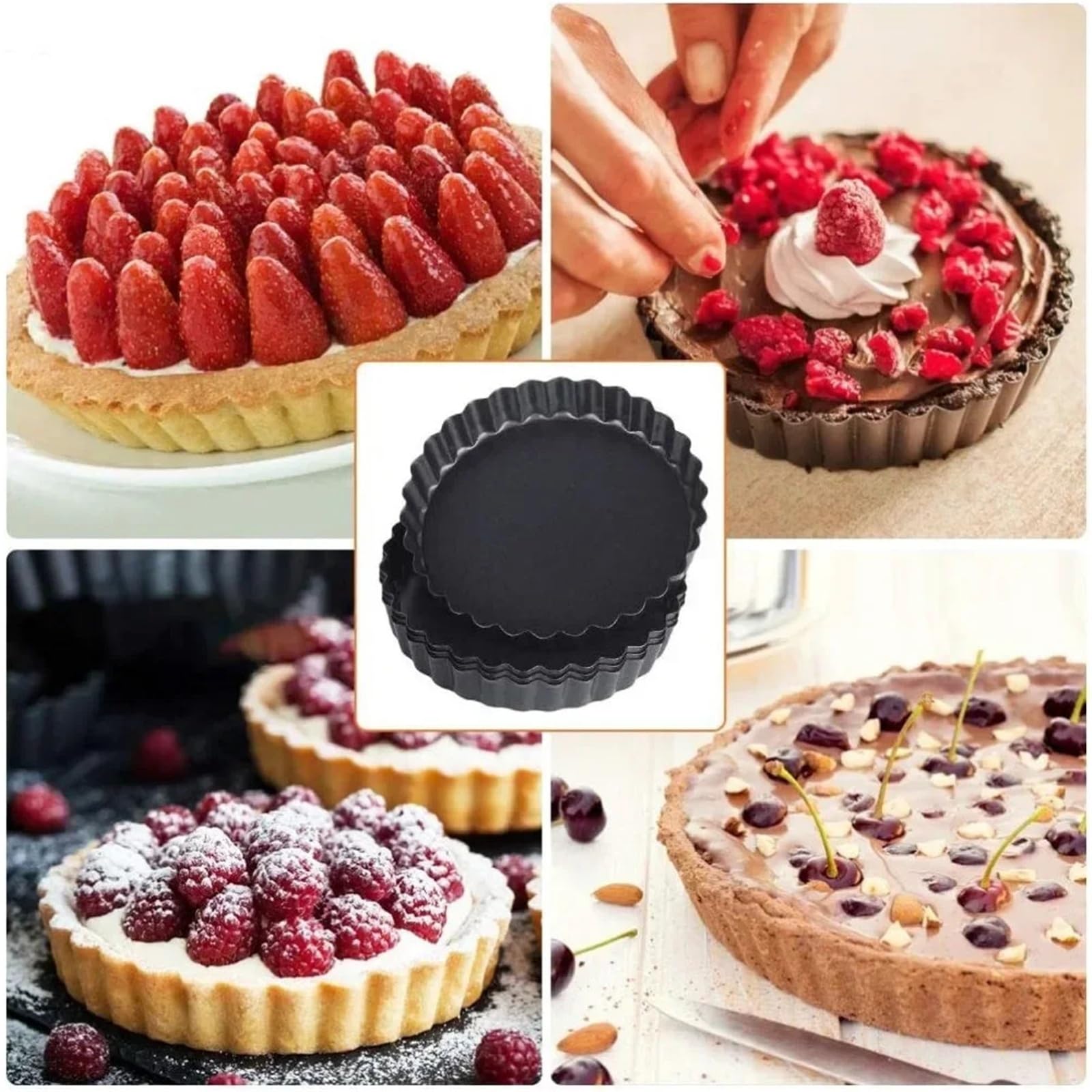 5 mini moules à tarte aux œufs de 4 pouces