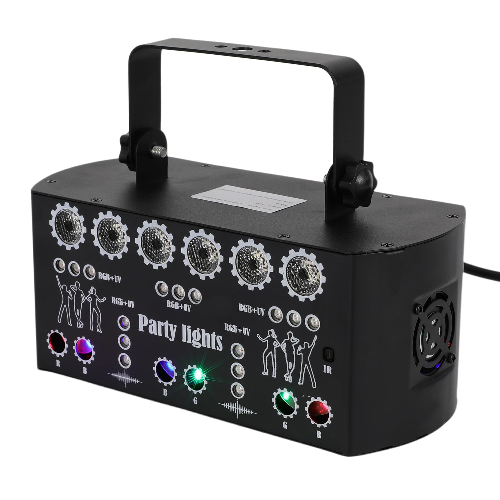 Partylicht Disco Licht LED Partyleuchte Lichteffekte Musikgesteuert DJ Lichter Sprachsteuerung Stroboskop Selbstfahren DMX Fernsteuerung 27 Lumières für Nachtclub KTV Live Show Party