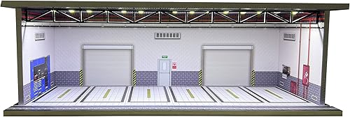 Miniatura 1 de MalamfansG-Fans 164 para Hot Wheels Depot Scenarios - Caja de exhibición de modelos de coche fundido a presión a escala 164 con luces LED y cubierta