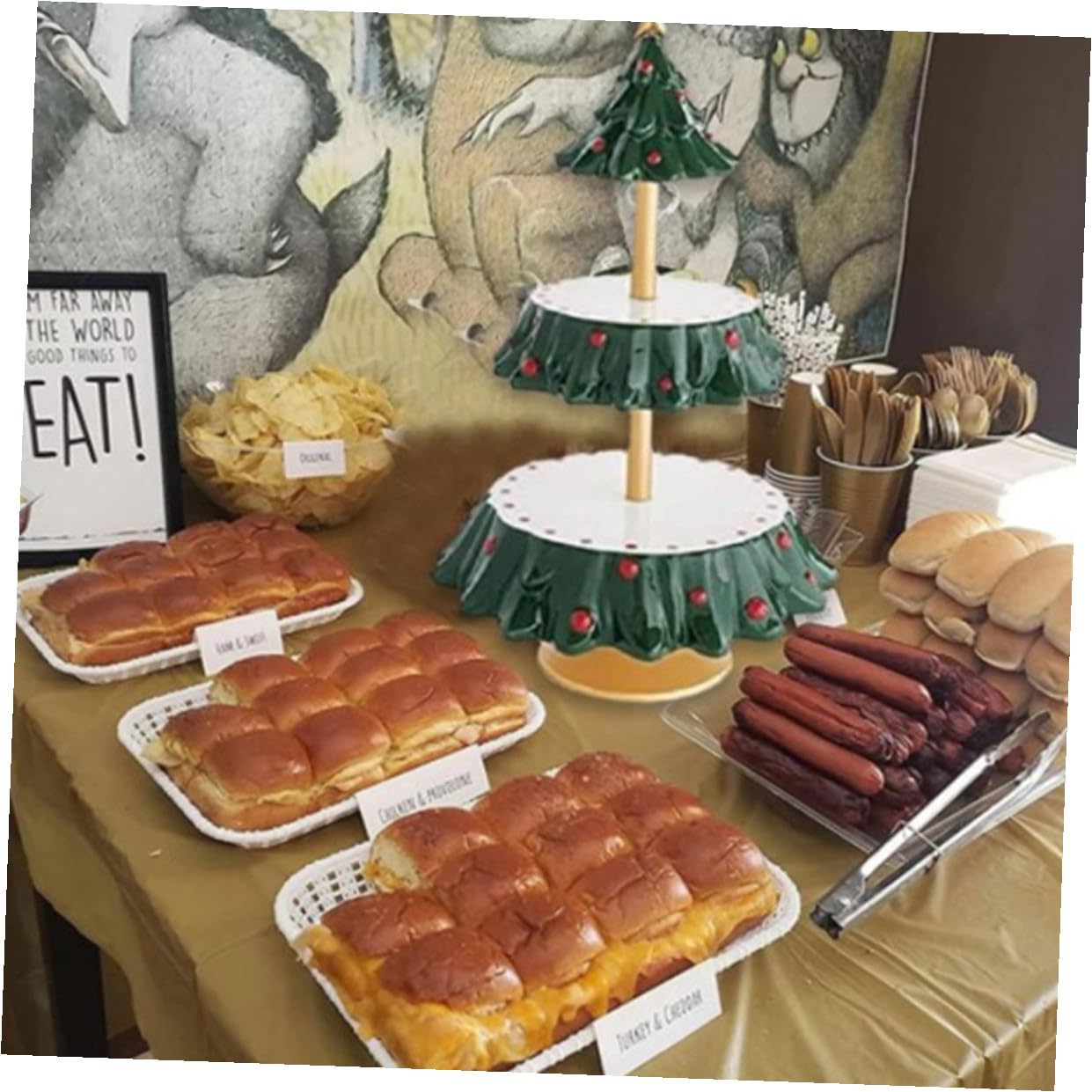 Gatuida Vassoio Effetto Delicato per Feste di Natale per Snack e Dolci in Resina Decorativo Natalizio per Snack e Dolci , Multiuso e Celebrazioni Nuziali