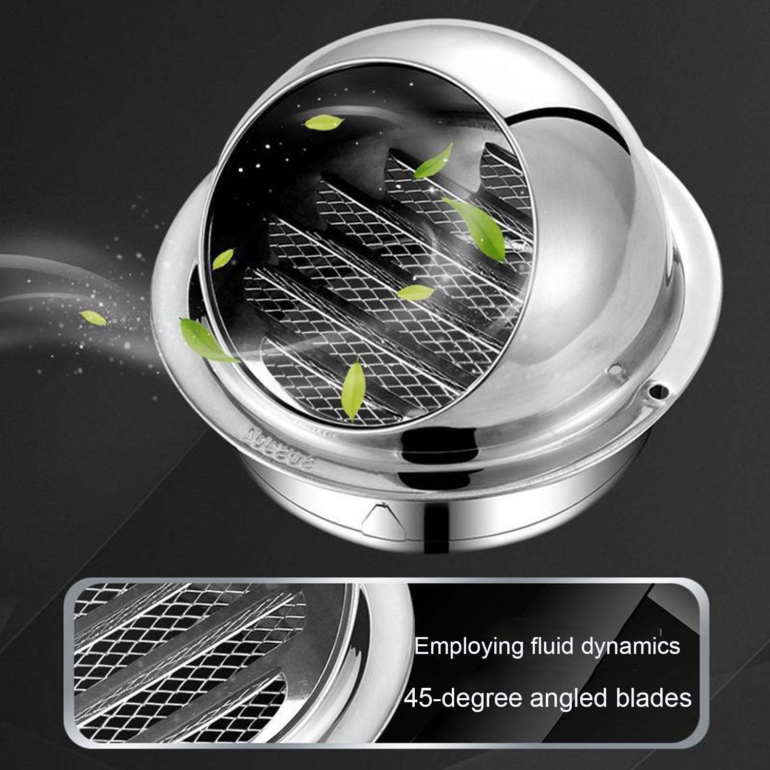 Ronde Ventilation Grille, Grille D'aération en Acier Inoxydable, Grilles de Ventilation Sphériques pour Ventilations et Conduits d'Échappement(250mm)