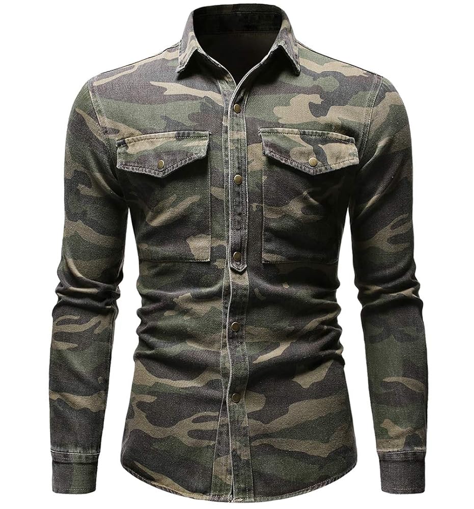 Amazon.com: chouyatou Men's Military Style Short/Long Sleeve