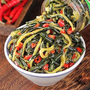 Zhacai Chinese Pickled Mixed Vegetables,Crispy Dried Gongcai,Pickles Cucumbers,Meigan cai,Home Cold Dishes,Chili Sauce,Side Dishes Food,Zhacai for Cooking,Flavoring,Snacking Cucumber-peel,1 can