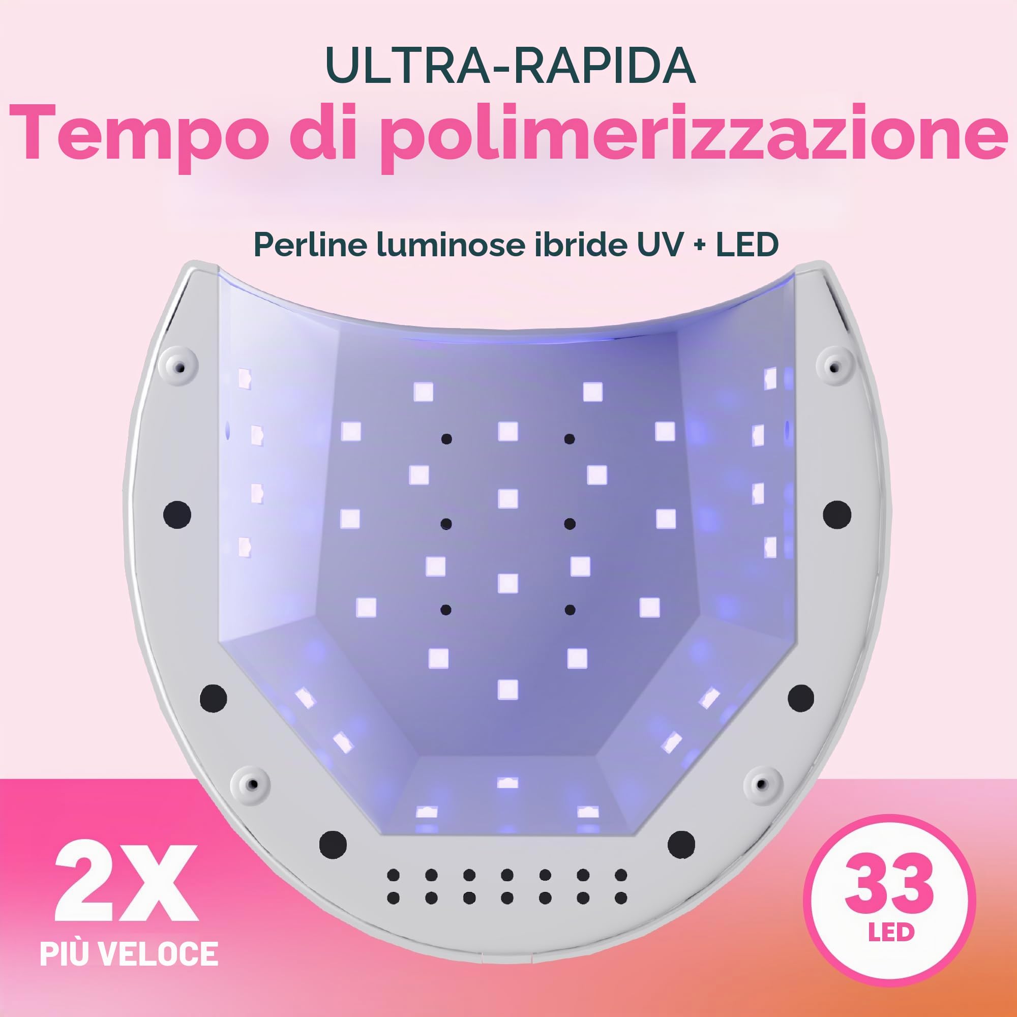 SUNUV Asciuga unghie UV LED, lampada per unghie, 10s/30s/60s/90s, timer a infrarossi, display LCD, base rimovibile, perfetto per manicure e studio delle unghie, regalo per donne