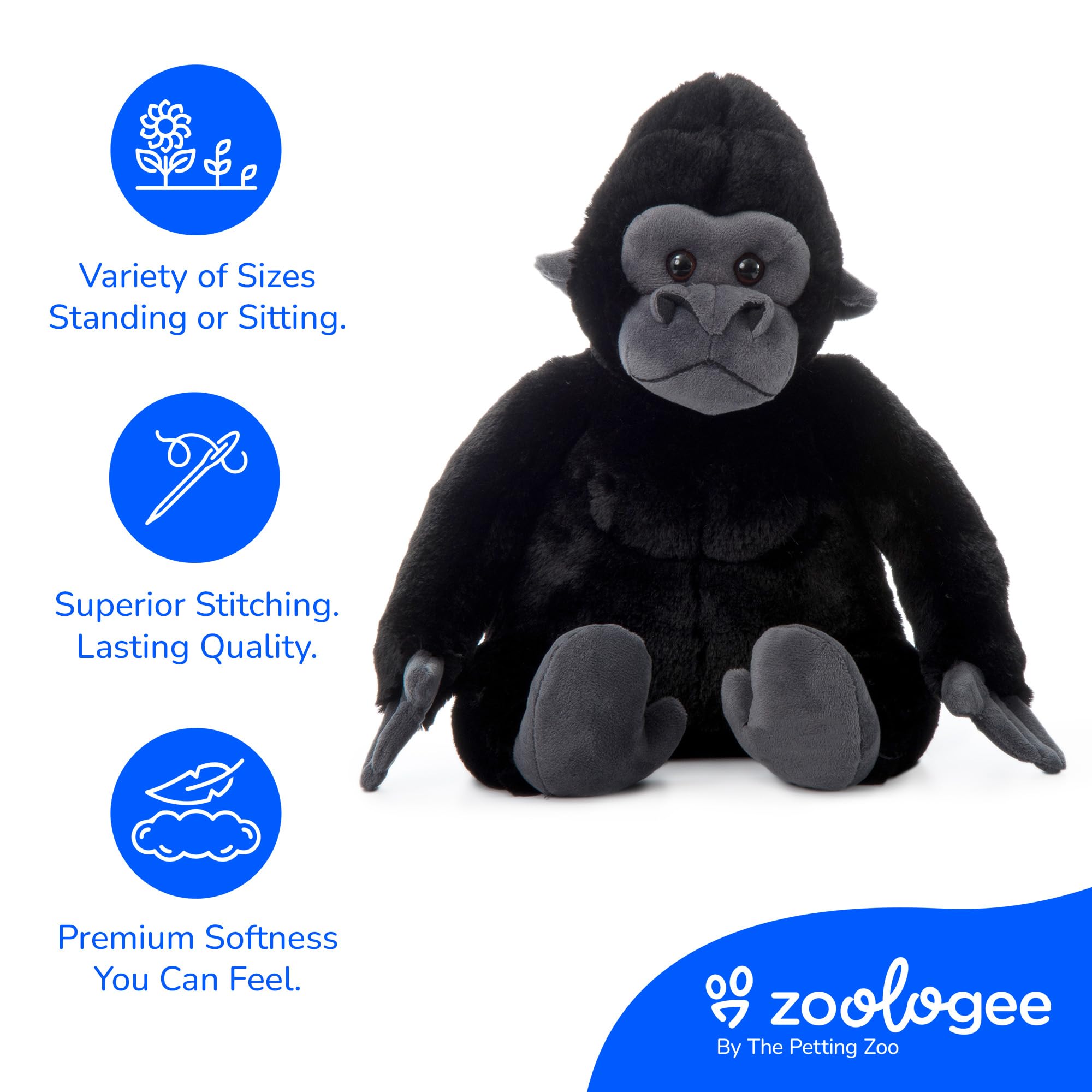 Amazon.com: The Petting Zoo Gorilla Stuffed Animal, Gifts for Kids