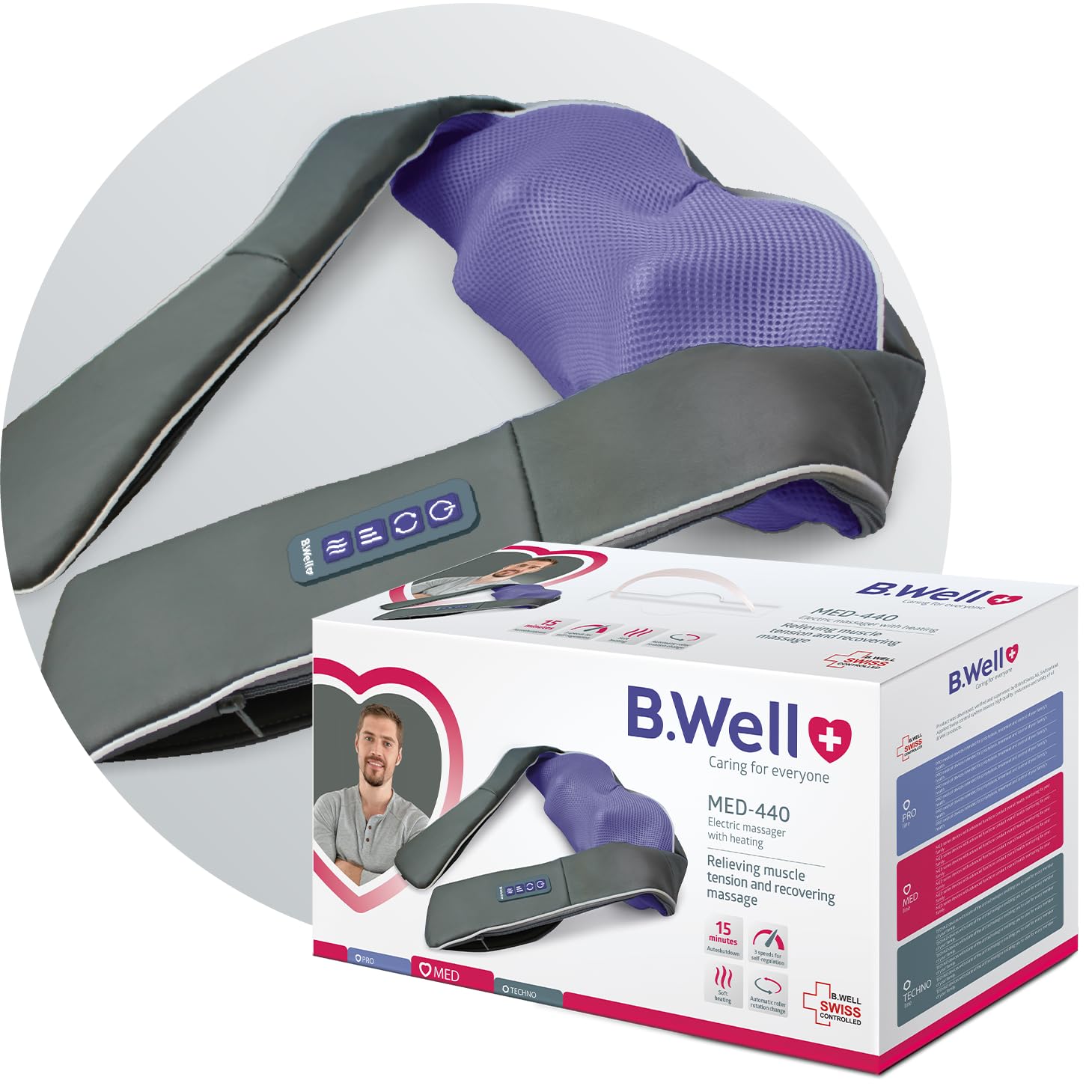 B WELL Med-440 Electric Massager with Heating