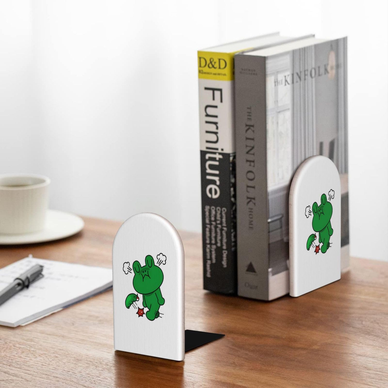 maitl and smith 王座に座るカエルのブックエンド maitl and smith