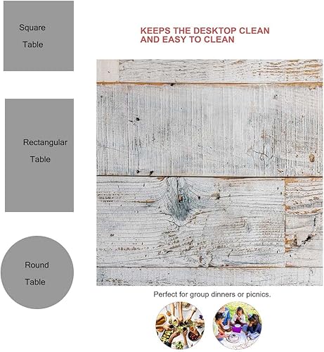 Vista 38 de Mantel blanco Redondo para Mesa De 4 Sillas Geometry Lattice Line Modern Outdoor Mantel para Boda Fiesta de Vacaciones 30 X 30 Pulgadas