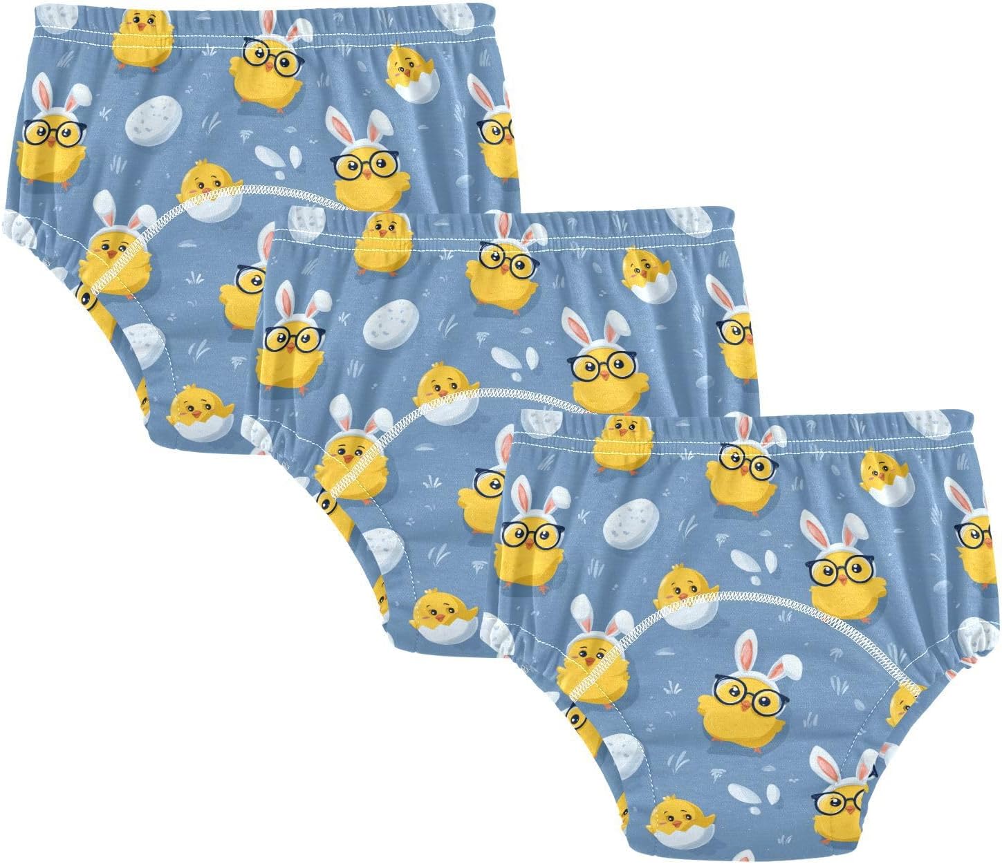 Yellow Chicks Potty Training Underwear 3 Packs Soft Toilet Training Pants for Toddler Girls Boys 4T
