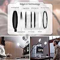 Vista 3 de Lume Cube Edge Light 2.0 Lámpara de escritorio LED bicolor - Negro