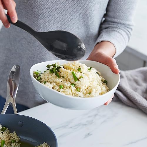 Miniatura 2 de GreenPan Juego de utensilios de cocina de silicona de 5 piezas, cuchara ranurada y sólida, espátula, batidor, herramientas de cocina antiadherentes