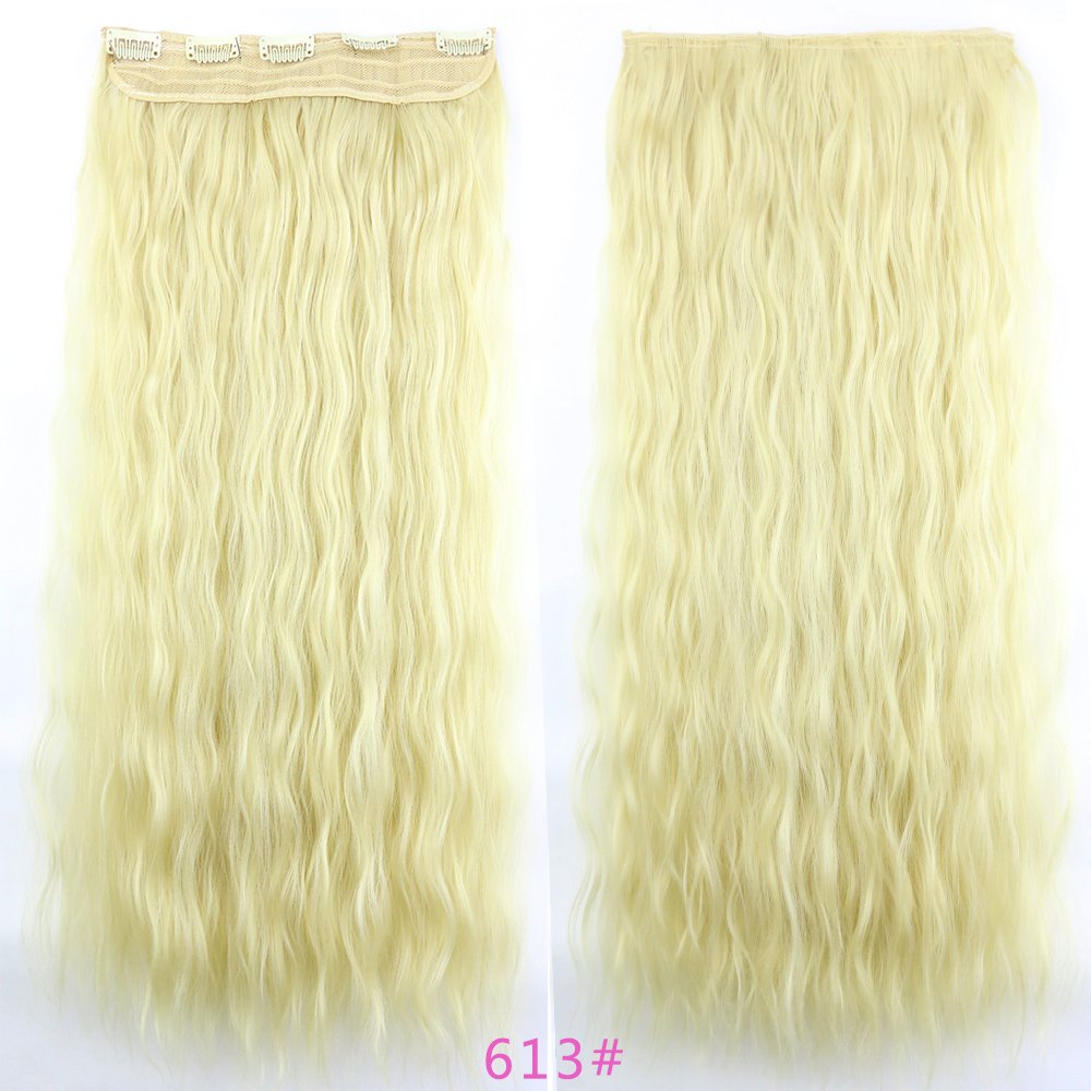 NiCheng 5clips Kinky Curly Big Wavy Popcorn Clipin Hair