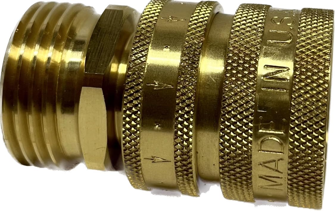 USA-Made Brass Garden Hose Quick Connector