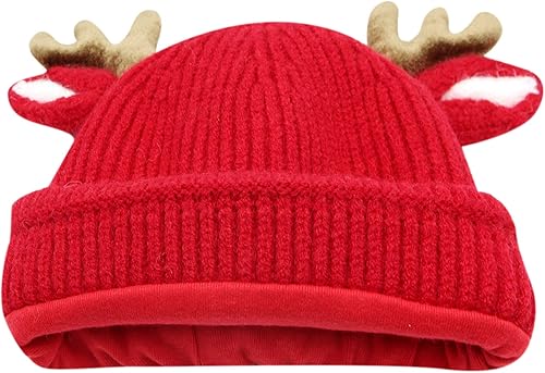 Miniatura 4 de Gorro para bebé, lindo cuerno, reno de ganchillo, gorro de punto para invierno, cálido para niños y niñas
