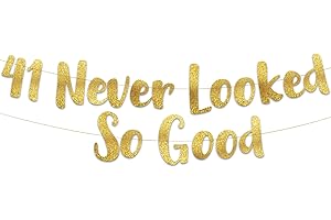 41st Birthday Celebration Glitter Banner