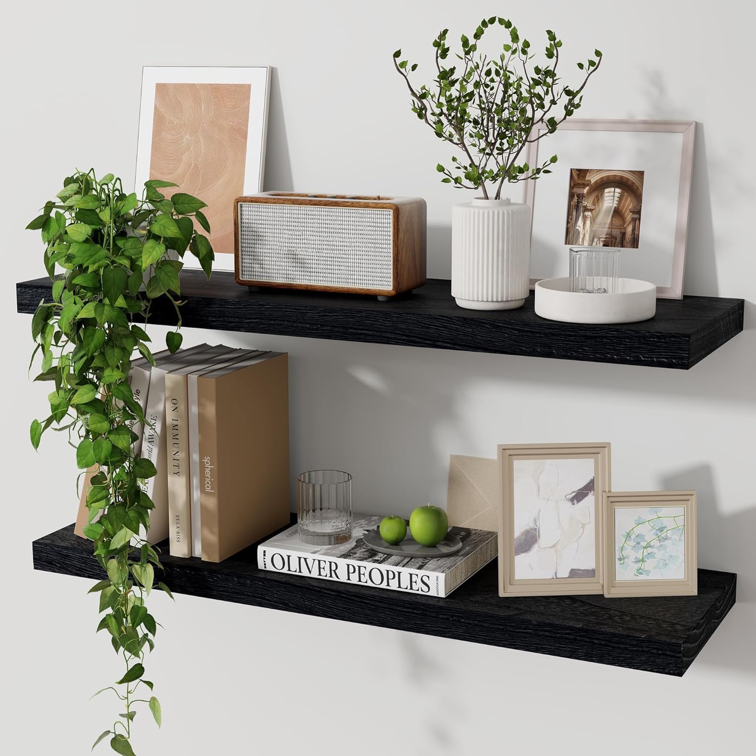 Floating Wood Shelves Set