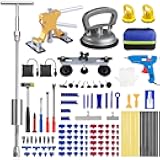 Car Dent Puller Kit, Professional Car Paintless Dent Removal Kit Tools, Slide Hammer 2 in 1 T-Bar, Suction Cup, Adjustable Dent Lifter, Bridge Puller for Auto Body SUV Dings Damage DIY Removal