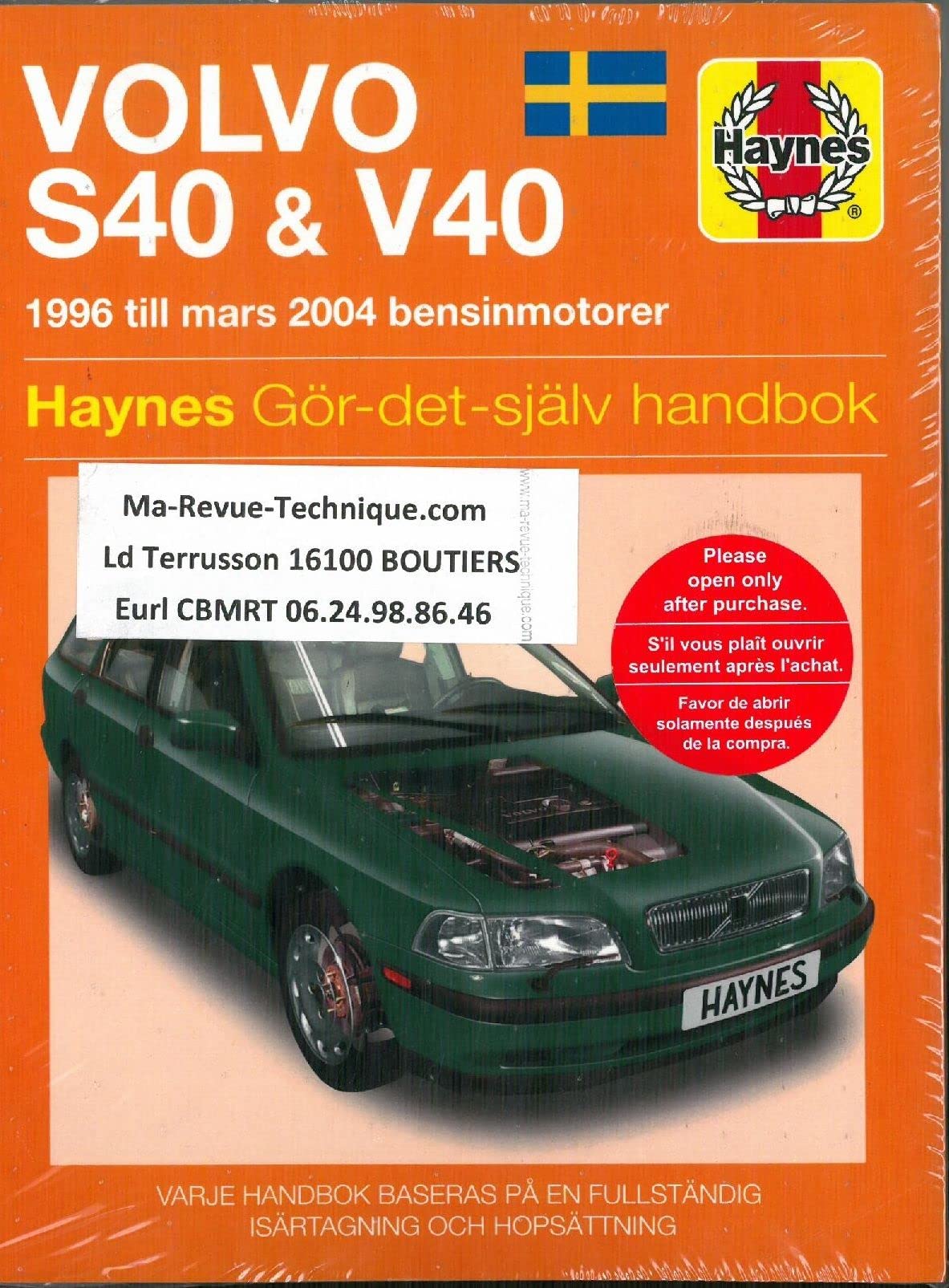 Volvo S40 and V40 (1996 - 2004) Haynes Repair by Haynes Publishing PAPERBACK