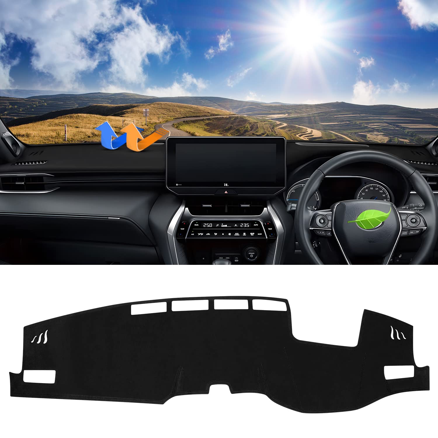Amazon | Cartist ハリアー 80系 に適用 ダッシュボードマット 車内 