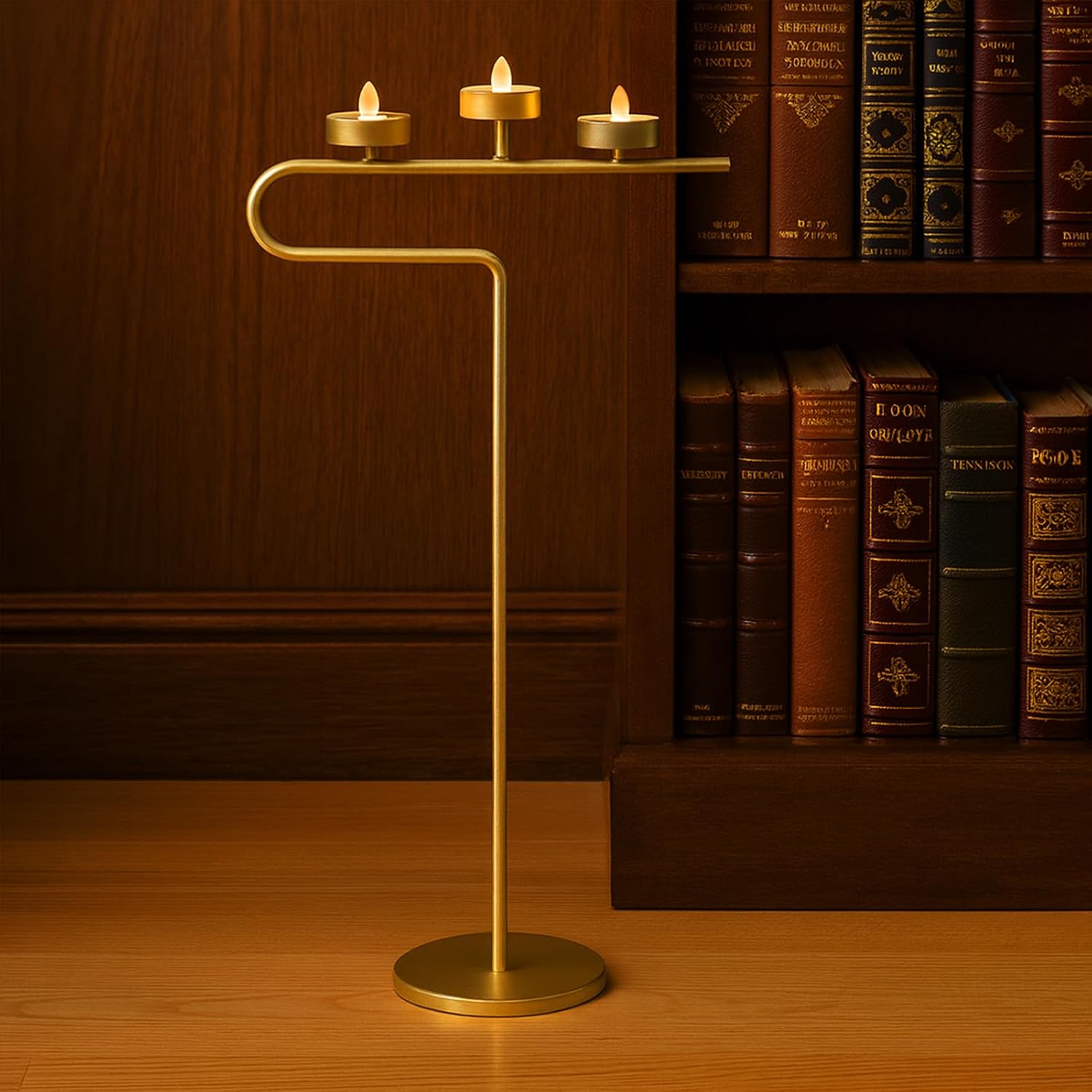 Smtyle Modern Gold Tall Candelabra Floor Candle Stand, Sculptural U-Shaped Candle Holders for Wedding Party Holiday Anniversary Ceremony Home Decor