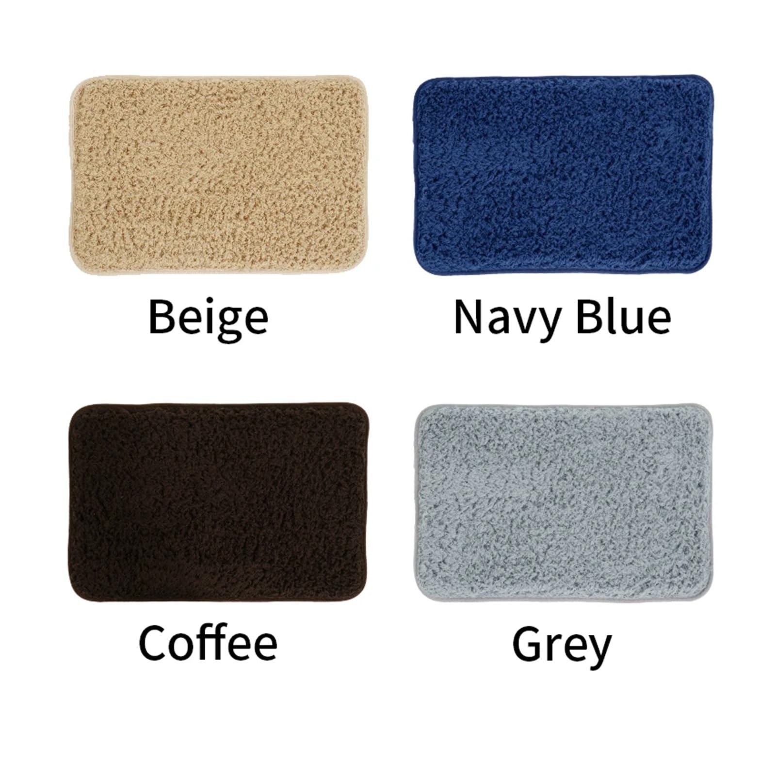 Alfombrilla De BañO Alfombrilla de baño antideslizante con absorción de agua, alfombra de baño gruesa, alfombra de pelo largo, alfombrilla de inodoro lavable a máquina Alfombra De BañO Antideslizante(