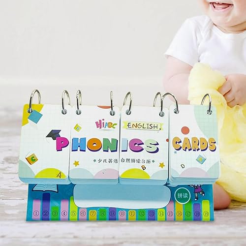 Miniatura 4 de Palabras Tarjetas de memoria para niños pequeños Phonics Alphabet Flashcards Inglés Tarjeta de fonética Calendario de escritorio