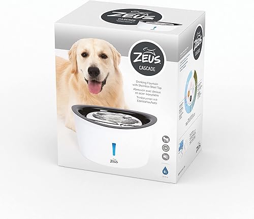 Miniatura 6 de Zeus Fuente cascada para perros con tapa de acero inoxidable