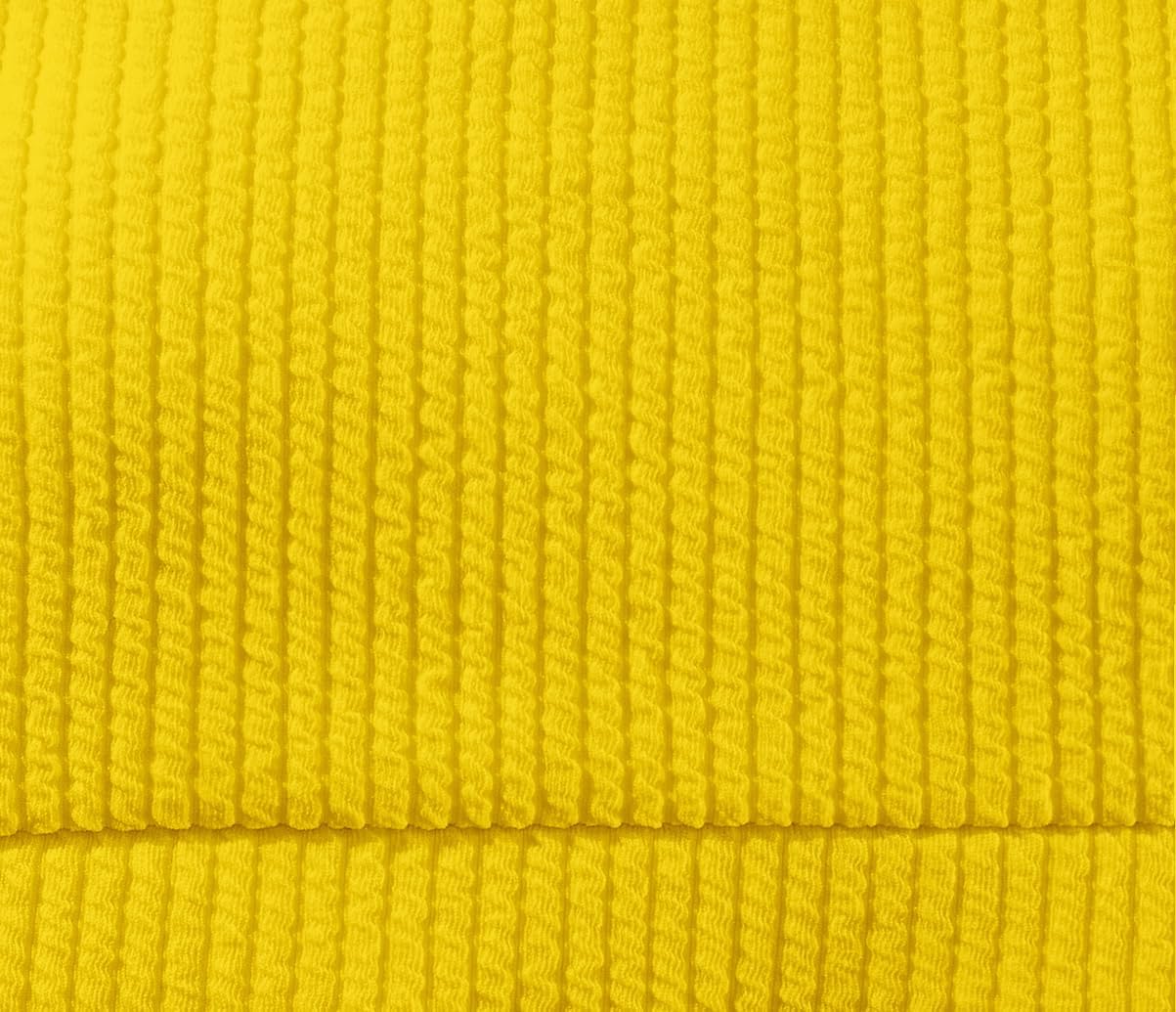 Lilosy Maillot de bain brésilien 2 pièces avec haut court taille haute et contrôle du ventre, jaune, Taille XS