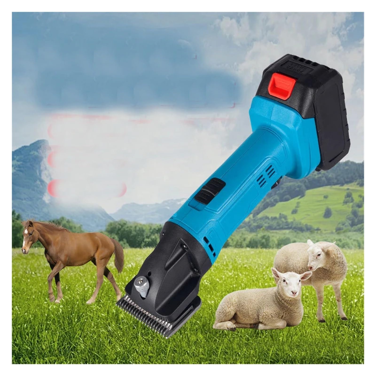 Tijeras eléctricas for ovejas de 6 velocidades, tijeras eléctricas de 13 dientes, tijeras de lana inalámbricas, esquila de ovejas Para Afeitar Pelaje Lana Granja Ganado Mascota